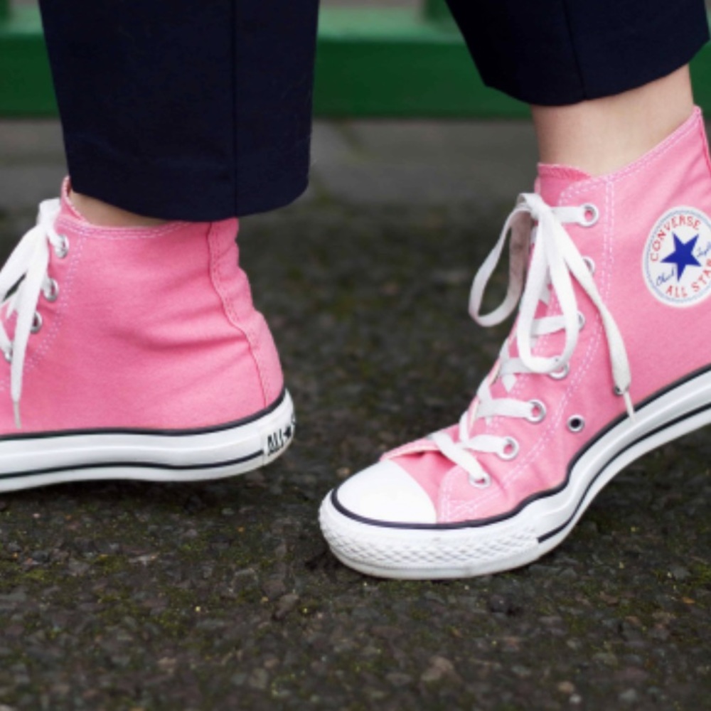 Converse pink high tops